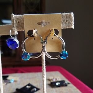 Silver hoop earrings